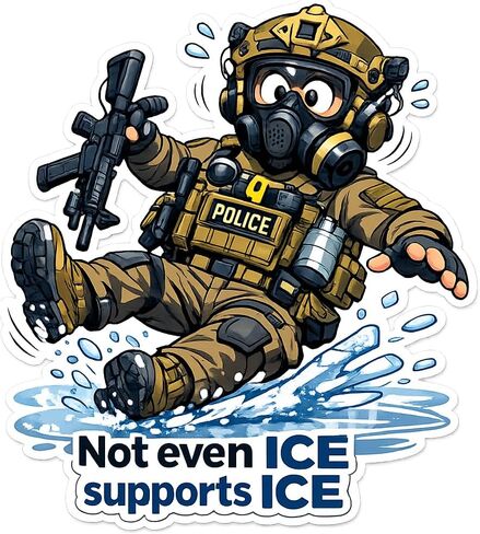 ولا حتى ICE يدعم ملصق مقاوم للماء مقاس 3 بوصة in Kuwait