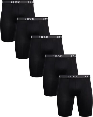 IZOD Men's Underwear – Long Leg Performance Boxer Briefs (5 Pack) in Kuwait