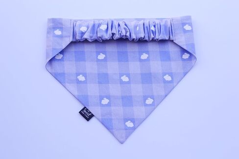 باندانا عيد الفصح Scrunchie مثالية لموسم الربيع، باندانا مرنة مصنوعة يدويًا بألوان الباستيل للحيوانات الأليفة، دعائم التقاط الصور لعيد الفصح، زي للكلاب الاحتفالية (كبير جدًا، أرانب على أرجواني منقوش) in Kuwait