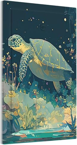 لوحة غطاء مفتاح الإضاءة Fantasy Sea World Sea Turtle Flower Plant 1 Gang No Device لوحات الحائط الكهربائية الفارغة لوحة الواجهة الزخرفية لديكور غرفة الأطفال والحضانة in Kuwait