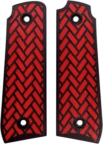 Red & Black Weave Printed Ruger Mark IV 22/45 Grips in Saudi Arabia