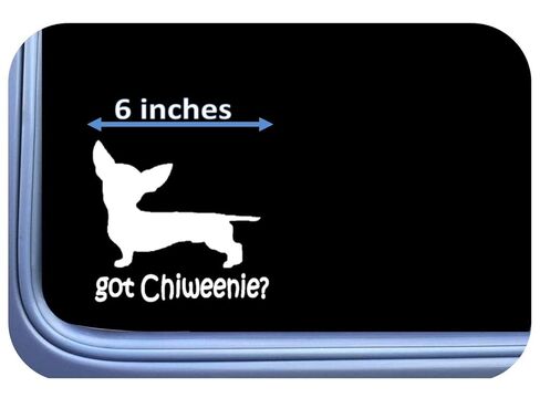 EZ-STIK Chiweenie Sticker Decal J810 6 inch in Saudi Arabia