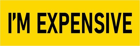I'm Expensive Sticker Large 3x9 Fun Luxury High Value Anti Tailgating Stickers in Saudi Arabia