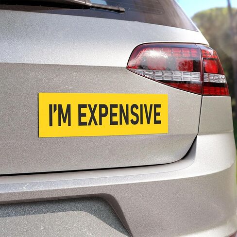 I'm Expensive Sticker Large 3x9 Fun Luxury High Value Anti Tailgating Stickers in Saudi Arabia