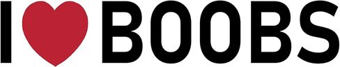 I Love Boobs Sticker Large 3x9 Heart Tits Women Stickers in Saudi Arabia