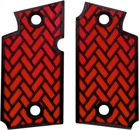 Red & Black Weave Printed Sig Sauer P938 Grips in Saudi Arabia