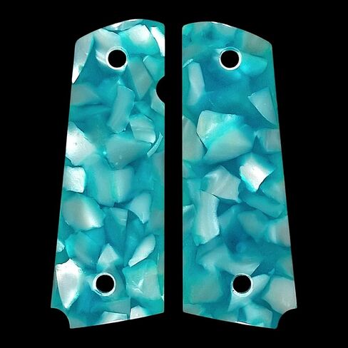 Glacier Glow Terrazzo Pearl Full Size 1911 Grips in Saudi Arabia