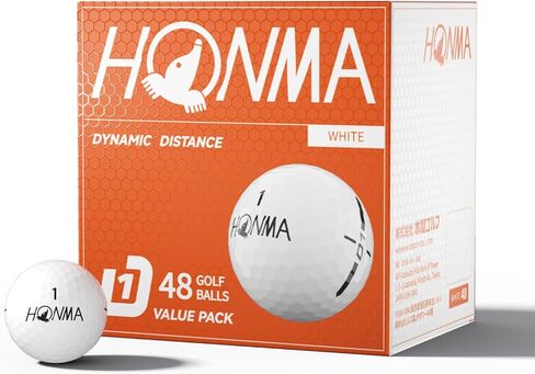 Honma 48 قطعة من كرات الجولف السائبة، أقصى مسافة وطيران مستقيم منخفض الدوران مع غطاء متين، مثالية للمبتدئين واللاعبين اليومي in Kuwait