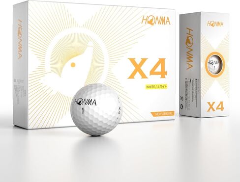 Honma 2024X4 Golf Balls, 4-Layer Tour-Grade Golfballs,Precision Spin Control,Increased Distance with Soft Feel,Perfect for Men Women Beginner Amateur Golfer,1 Dozen in Saudi Arabia