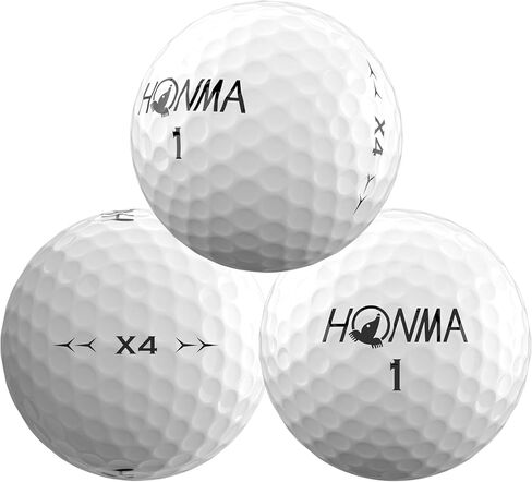 Honma 2024X4 Golf Balls, 4-Layer Tour-Grade Golfballs,Precision Spin Control,Increased Distance with Soft Feel,Perfect for Men Women Beginner Amateur Golfer,1 Dozen in Saudi Arabia