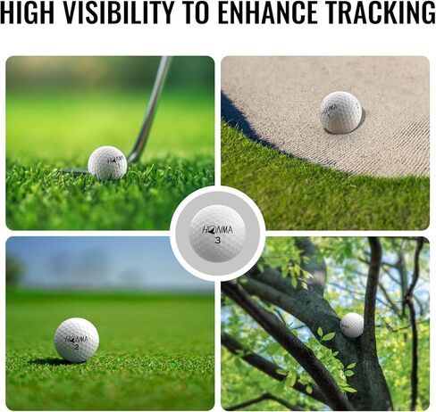 Honma 2024X4 Golf Balls, 4-Layer Tour-Grade Golfballs,Precision Spin Control,Increased Distance with Soft Feel,Perfect for Men Women Beginner Amateur Golfer,1 Dozen in Saudi Arabia