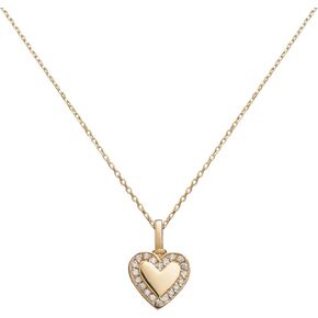 Urn Necklaces for Ashes, Gold Heart Pendant with Diamond Stones – 14K Solid Gold Necklace Cremation Jewelry – Handmade Heart Necklaces for Women with Filling Kit, Elegant Gift Box in Kuwait