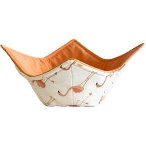 Flamingos on White Bowl Helperz Microwavable Bowl Cozy Microwavable Soup Bowl Warmer or Holder in Saudi Arabia