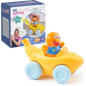 Ms. Rachel 1-2-3 Roll! Vehicle with Click-in Figure & Pull Back Action, Educational Toys & Toddler Toys for Girls & Boys Ages 1-3Y+ in Saudi Arabia