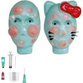 لعبة بثرة فرقعة ألعاب إسفنجية لعبة تخفيف الضغط - مجموعة ألعاب تململ بثرة سيليكون كبيرة قابلة لإعادة الاستخدام، لعبة حسية ناعمة للبالغين ASMR تتضمن اللعب المُرضي كريمين للحشو (ChompFace) in Kuwait