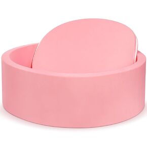 حفرة كرات فوم للأطفال مقاس 35.4 بوصة × 11.8 بوصة للأطفال الصغار، حوض سباحة دائري ناعم للأطفال مع إسفنجة ذاكرة ناعمة، هدية مثالية للأطفال الصغار في الألعاب الداخلية (الكرات غير متضمنة) رمادي فاتح 35.4 بوصة in Kuwait