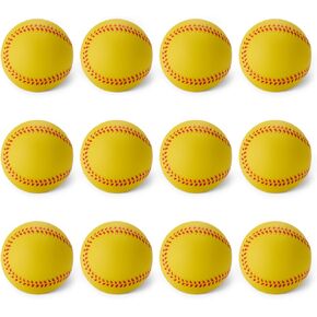 Amazon Basics Foam Training Baseballs, 2.68-inch, 12-Pack with Mesh Storage Bag, for Indoor Practice and Safe Play in Kuwait