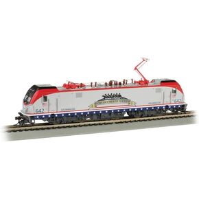Bachmann Trains ACS-64 Dcc Wowsound Equipped Electric Locomotive Amtrak #642 - Salutes Our Veterans - HO Scale, Prototypical Silver in Kuwait