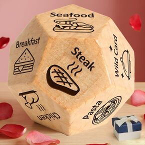 Valentines Day Gifts for Him Her,Couple Gifts for Men Women,Colorful Date Night Food Dice,Funny Gag Gifts for Boyfriend Girlfriend,Galentines Day Anniversary Birthday Wedding Gifts for Husband Wife in Kuwait