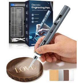 Vanlgs Engraving Pen for Metal Wood Glass Plastic, Engraving Tool with LED Light, 31 Bits, Cordless, 5 Speeds, Rechargeable, Engraver Kit Craft Valentines Day Gifts for for Teens Adults Beginner in Kuwait