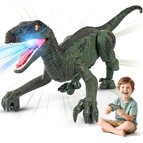 Dinosaur Toys for Kids, 2.4GHz Remote Control Dinosaur with Walking, Realistic Sounds, Demo Mode, Rechargeable Jurassic Toys for 3-5, 5-7, 8-12, Birthdays, Parties, Christmas, Children’s Day in Saudi Arabia