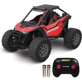 Polaris RZR جهاز التحكم عن بعد UTV - سيارة RC بمقياس 1:14 ثنائية الدفع، مرخصة رسميًا، Polaris RZR، تحكم راديو كامل الوظائف 2.4 جيجا هرتز، قابل لإعادة الشحن عبر USB، جاهز للتشغيل، أحمر in Kuwait