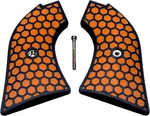 Orange & Black Honeycomb Printed Heritage Rough Rider Grips in Saudi Arabia