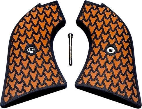 Orange & Black Dragon Scale Printed Heritage Rough Rider Grips in Saudi Arabia