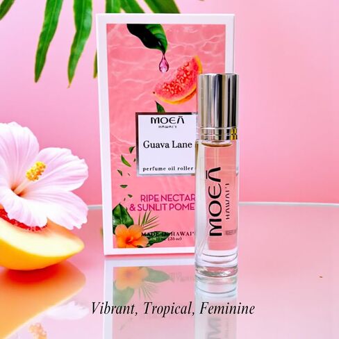مويا- جوافة لين ~ أسطوانة عطر هاواي- أحلام رحيق الجزيرة وبرتقال الشمس المضاء ~ صنع في هاواي - هدايا لها- 9.5 مل in Kuwait