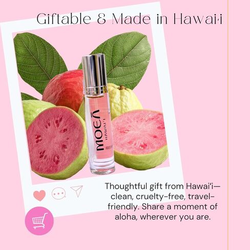 مويا- جوافة لين ~ أسطوانة عطر هاواي- أحلام رحيق الجزيرة وبرتقال الشمس المضاء ~ صنع في هاواي - هدايا لها- 9.5 مل in Kuwait