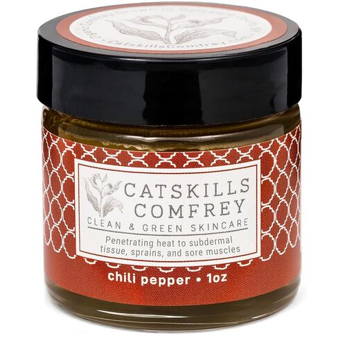 Catskills Comfrey Chili Pepper, 4oz — Fully Infused Comfrey & Carolina Reaper Ointment in MCT & Greek Olive Oils, 0.14% Capsaicin in Saudi Arabia