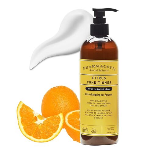 Pharmacopia Citrus Conditioner - Natural Scalp Moisturizer, Vegan & Cruelty-Free Hair Care with Shea Butter, Aloe Vera, Jojoba Oil, and Olive Leaf Extract for Dry Hair Treatment and Detangling, 16 oz in Kuwait