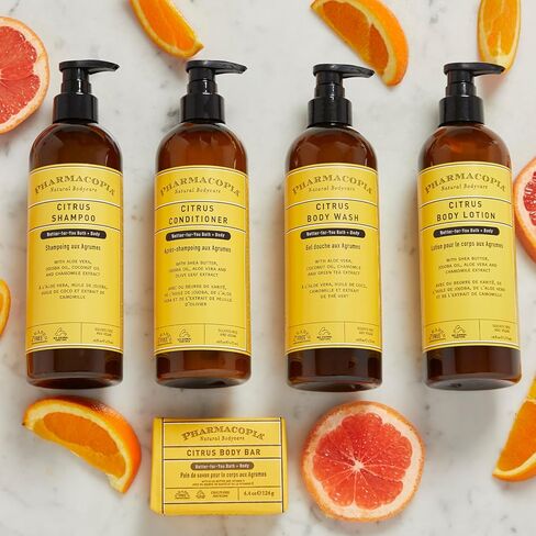 Pharmacopia Citrus Conditioner - Natural Scalp Moisturizer, Vegan & Cruelty-Free Hair Care with Shea Butter, Aloe Vera, Jojoba Oil, and Olive Leaf Extract for Dry Hair Treatment and Detangling, 16 oz in Kuwait