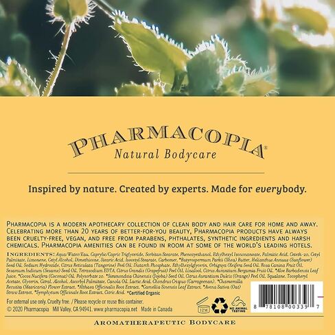 Pharmacopia Citrus Conditioner - Natural Scalp Moisturizer, Vegan & Cruelty-Free Hair Care with Shea Butter, Aloe Vera, Jojoba Oil, and Olive Leaf Extract for Dry Hair Treatment and Detangling, 16 oz in Kuwait