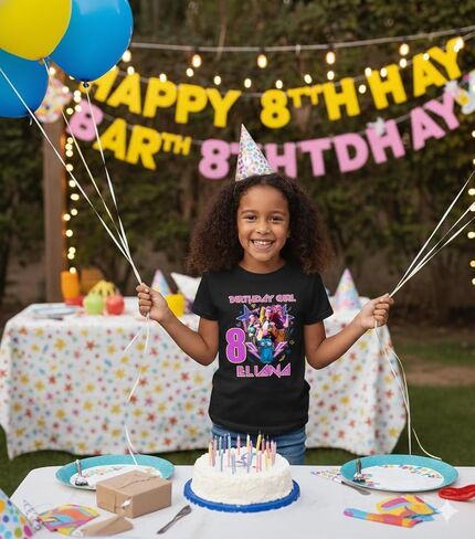قميص k-pop باسم مخصص، تي شيرت مطابق لعيد ميلاد العائلة، تي شيرت Bday باسم مخصص للأطفال الصغار، قمصان مزينة يدويًا in Kuwait