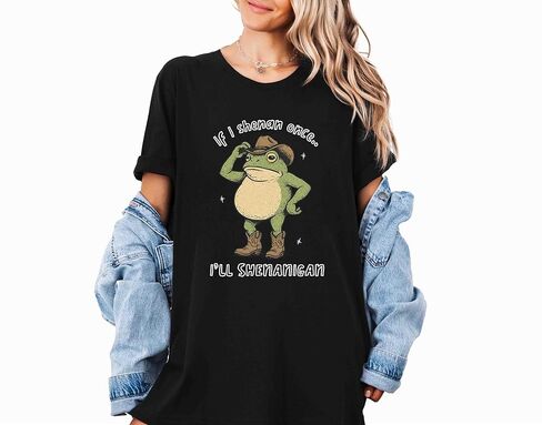 سويت شيرت If I Shenan ذات مرة سأفعل Shenanigan، ضفدع مضحك لعيد القديس باتريك، هوديي بغطاء للرأس على شكل حيوان فكاهي غربي in Kuwait