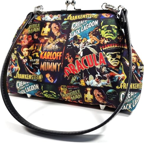 Creature from the Lagoon Horror Kisslock Purse - Dracula, Frankenstein, Mummy Crossbody Bag in Saudi Arabia
