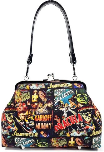 Creature from the Lagoon Horror Kisslock Purse - Dracula, Frankenstein, Mummy Crossbody Bag in Saudi Arabia
