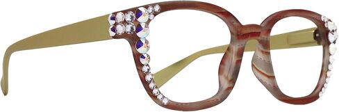 NY FIFTH AVENUE Jazmine, (Bling) (Blue Light Glasses) Women Reading Glasses with Clear and AB European Crystals in Saudi Arabia