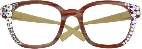 NY FIFTH AVENUE Jazmine, (Bling) (Blue Light Glasses) Women Reading Glasses with Clear and AB European Crystals in Saudi Arabia