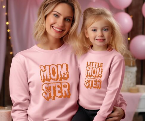 Dadcula Momster Little Monster Halloween Sweatshirts for Family, Mom, Dad, Brother, Sister Halloween Matching Outfits, Trick or Treat Family Matching Halloween Sweatshirts For Halloween Party. BUBBL1 in Saudi Arabia