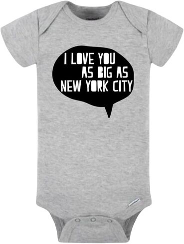 Baby Bodysuit “I Love You as Big as New York City" – Unisex Infant Bodysuit, Soft Cotton Baby Clothes, NYC Baby Gift in Saudi Arabia