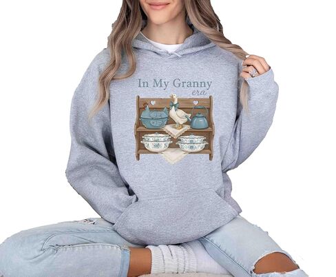 In My Granny Era Sweatshirt, Vintage Goose Kitchen Shelf Sweatshirt, Retro Grandma Core Hoodie in Saudi Arabia