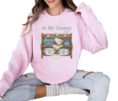 In My Granny Era Sweatshirt, Vintage Goose Kitchen Shelf Sweatshirt, Retro Grandma Core Hoodie in Saudi Arabia