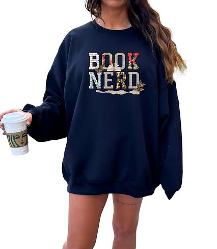Return to Library Sweatshirt Women Vintage Book Lovers Shirt Graphic Crewneck Reader Librarian Teacher Pullover Top in Saudi Arabia