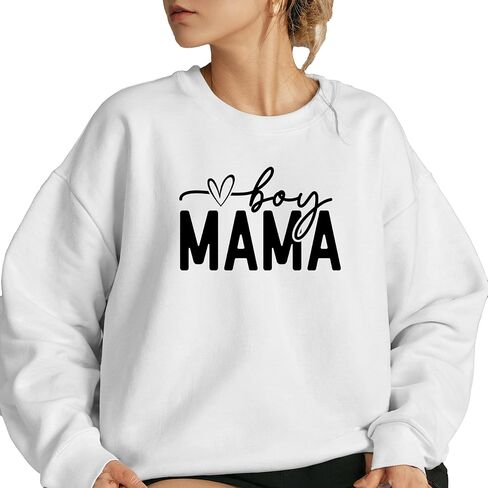 سويت شيرت Boy Mom، هدايا لطيفة للأولاد ماما، إعلان الحمل للأولاد، سترة ماما للأولاد، هدية عيد الأم، ملابس الأم الجديدة in Saudi Arabia