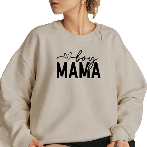 سويت شيرت Boy Mom، هدايا لطيفة للأولاد ماما، إعلان الحمل للأولاد، سترة ماما للأولاد، هدية عيد الأم، ملابس الأم الجديدة in Saudi Arabia