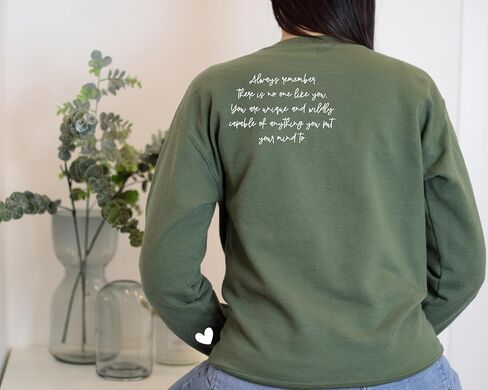 You Are Unique Sweatshirt, Positive Sweater, Mom Popular Sweater, Motivational Shirt, Positive Gift Idea, Love Yourself, Be Yourself in Saudi Arabia