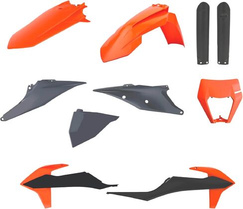 Polisport Motocross (MX) مجموعة بلاستيكية متماثلة لـ KTM EXC/XC-W/XCF-W (2020-2023) دراجة ترابية-جودة OEM ، دائمة ، مرنة ومثالية-Nardo Gray in Kuwait