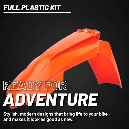 Polisport Motocross (MX) مجموعة بلاستيكية متماثلة لـ KTM EXC/XC-W/XCF-W (2020-2023) دراجة ترابية-جودة OEM ، دائمة ، مرنة ومثالية-Nardo Gray in Kuwait